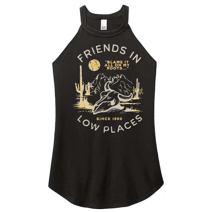 Low Places 90s Country Women’s Perfect Tri Rocker Tank