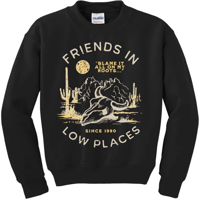 Low Places 90s Country Kids Sweatshirt