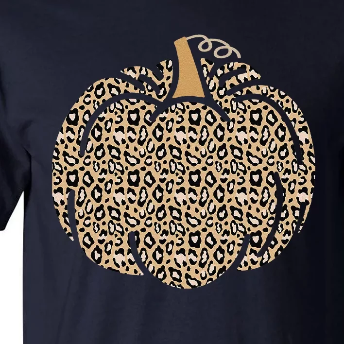 Leopard Pumpkin Art Halloween Party Autumn Holiday Seasonal Tall T-Shirt