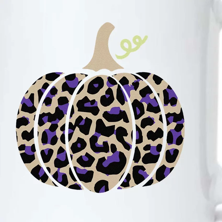 Leopard Pumpkin Art Halloween Party Autumn Holiday Seasonal Black Color Changing Mug