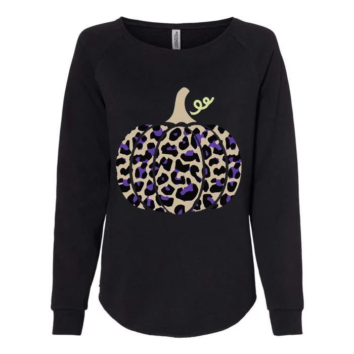 Leopard Pumpkin Art Halloween Party Autumn Holiday Seasonal Womens California Wash Sweatshirt