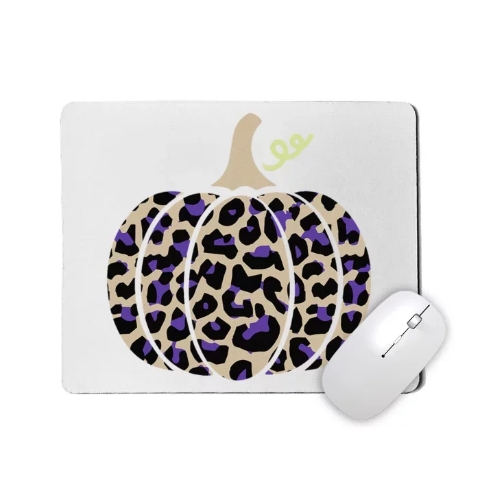 Leopard Pumpkin Art Halloween Party Autumn Holiday Seasonal Mousepad