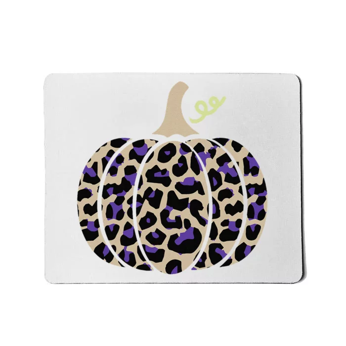 Leopard Pumpkin Art Halloween Party Autumn Holiday Seasonal Mousepad