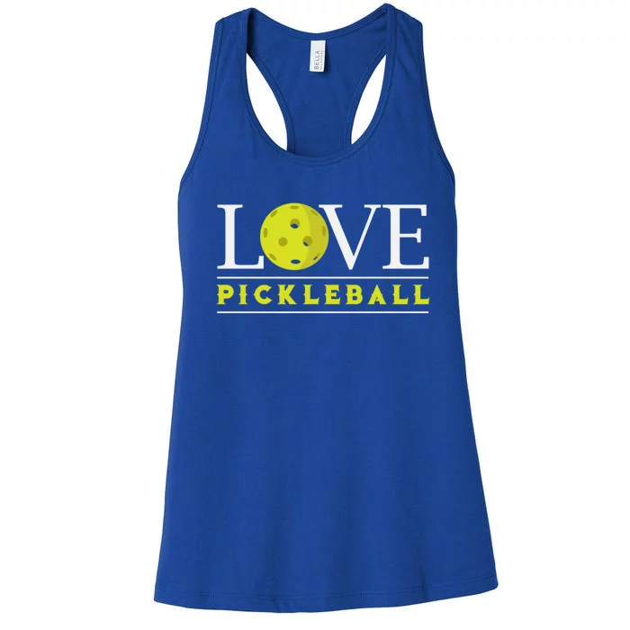 Love Pickleball Apparel Pickleball Player Funny Gift Women's Racerback Tank