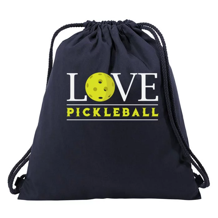 Love Pickleball Apparel Pickleball Player Funny Gift Drawstring Bag