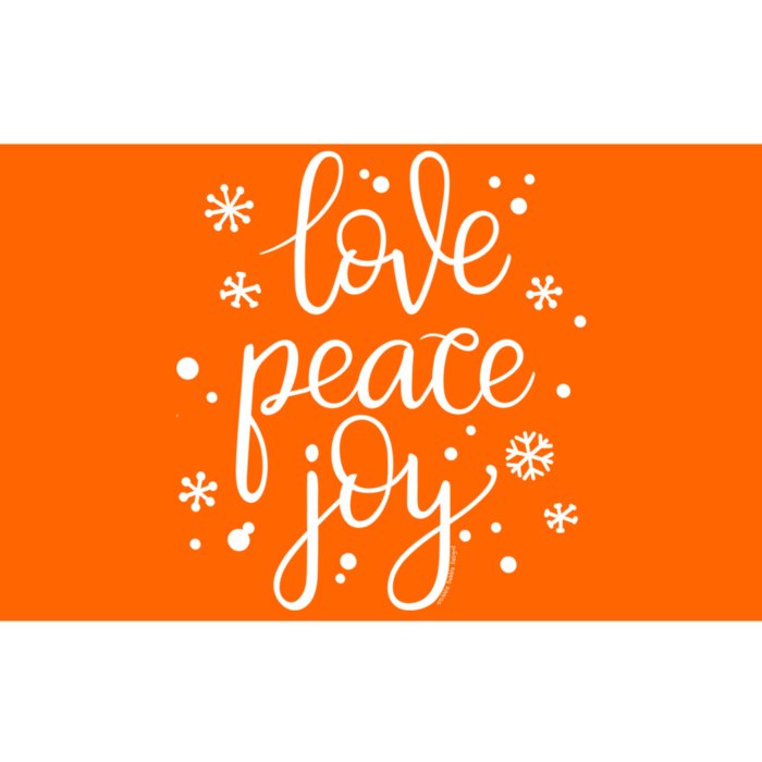 Love Peace And Joy Pretty Holiday Christmas Bumper Sticker