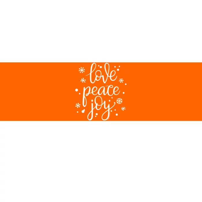 Love Peace And Joy Pretty Holiday Christmas Bumper Sticker