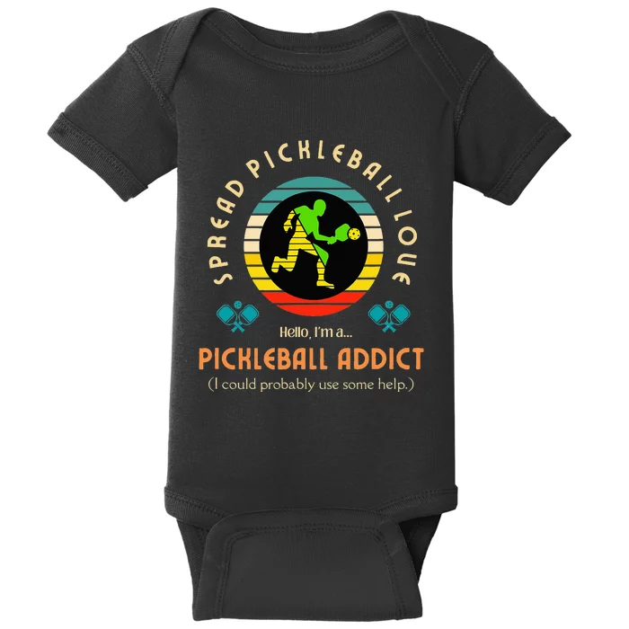 Love Pickleball Addict Spread Pickleball Love Baby Bodysuit