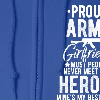 Love Proud Army Friend Couple Meaningful Gift Full Zip Hoodie