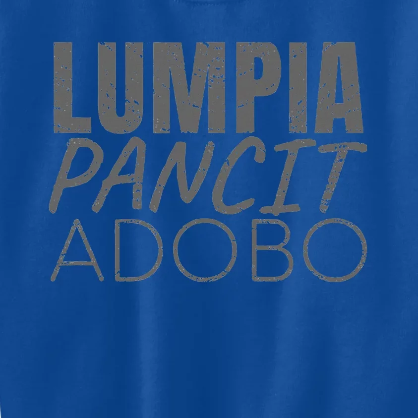 Lumpia Pancit And Adobo Filipino Food Kids Sweatshirt