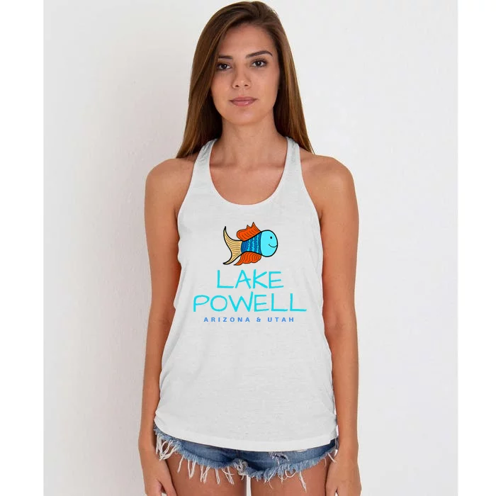 Lake Powell Arizona & Utah Lake Boating Women's Knotted Racerback Tank