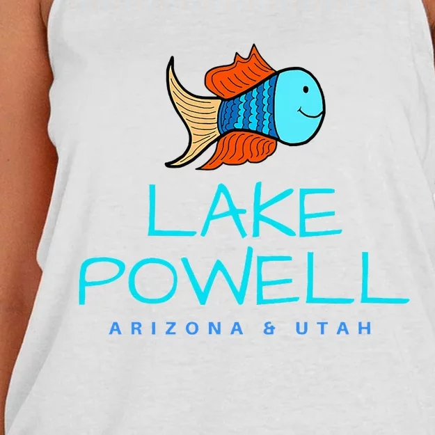 Lake Powell Arizona & Utah Lake Boating Women's Knotted Racerback Tank