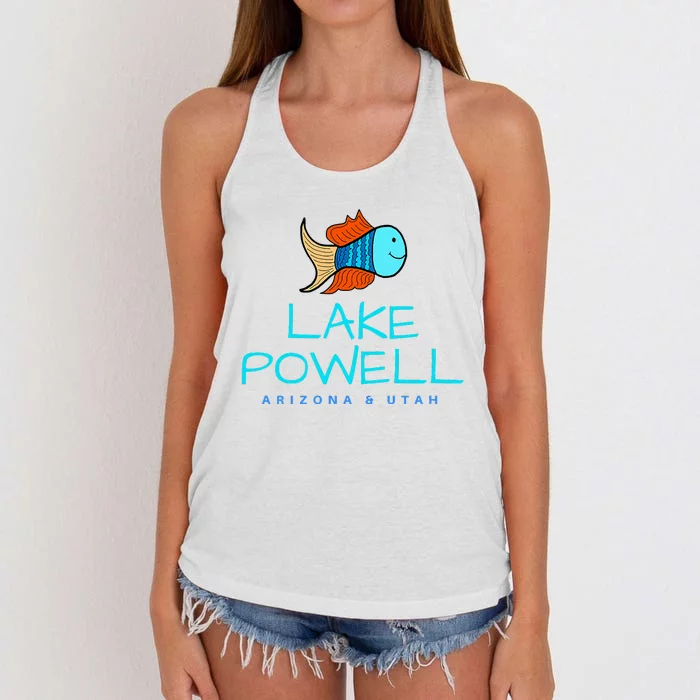 Lake Powell Arizona & Utah Lake Boating Women's Knotted Racerback Tank