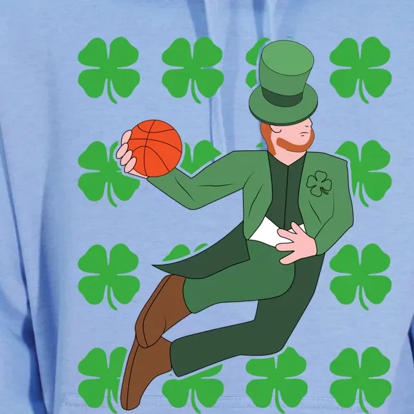 Leprechaun Playing Basketball Funny St Patricks Day Gift Unisex Surf Hoodie