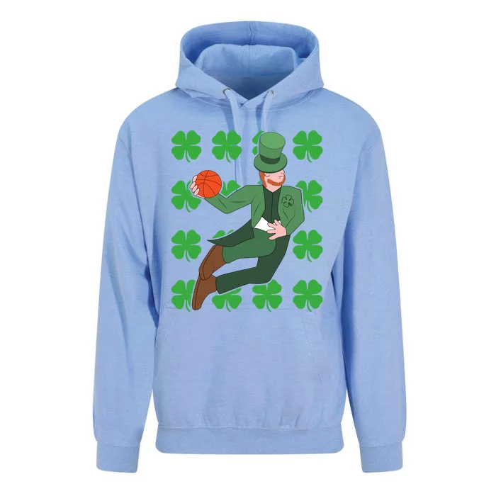 Leprechaun Playing Basketball Funny St Patricks Day Gift Unisex Surf Hoodie