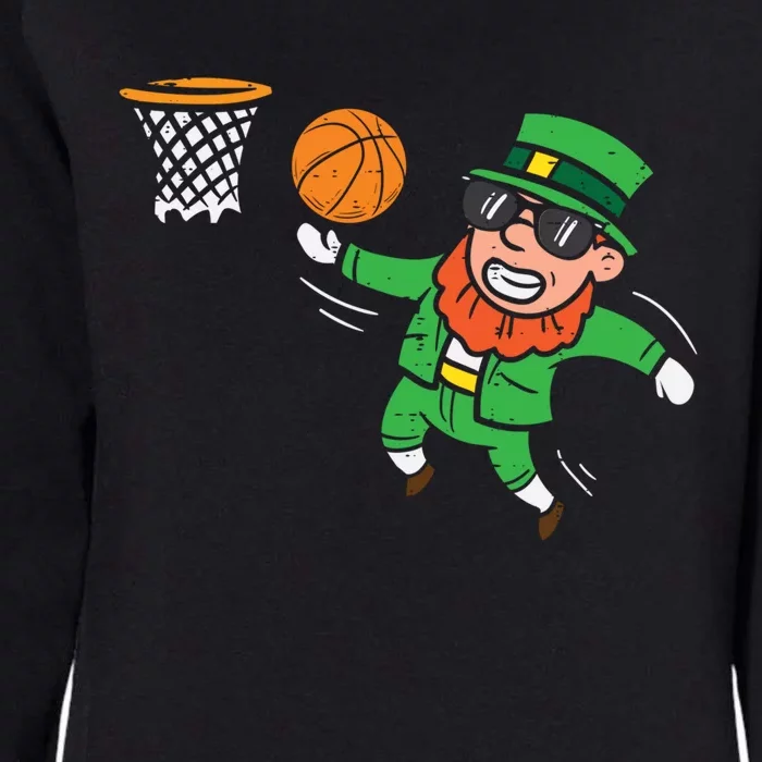 Leprechaun Playing Basketball St Patricks Day Gift Womens California Wash Sweatshirt