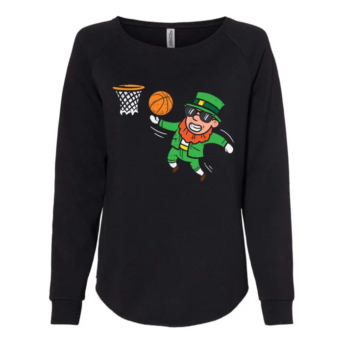 Leprechaun Playing Basketball St Patricks Day Gift Womens California Wash Sweatshirt