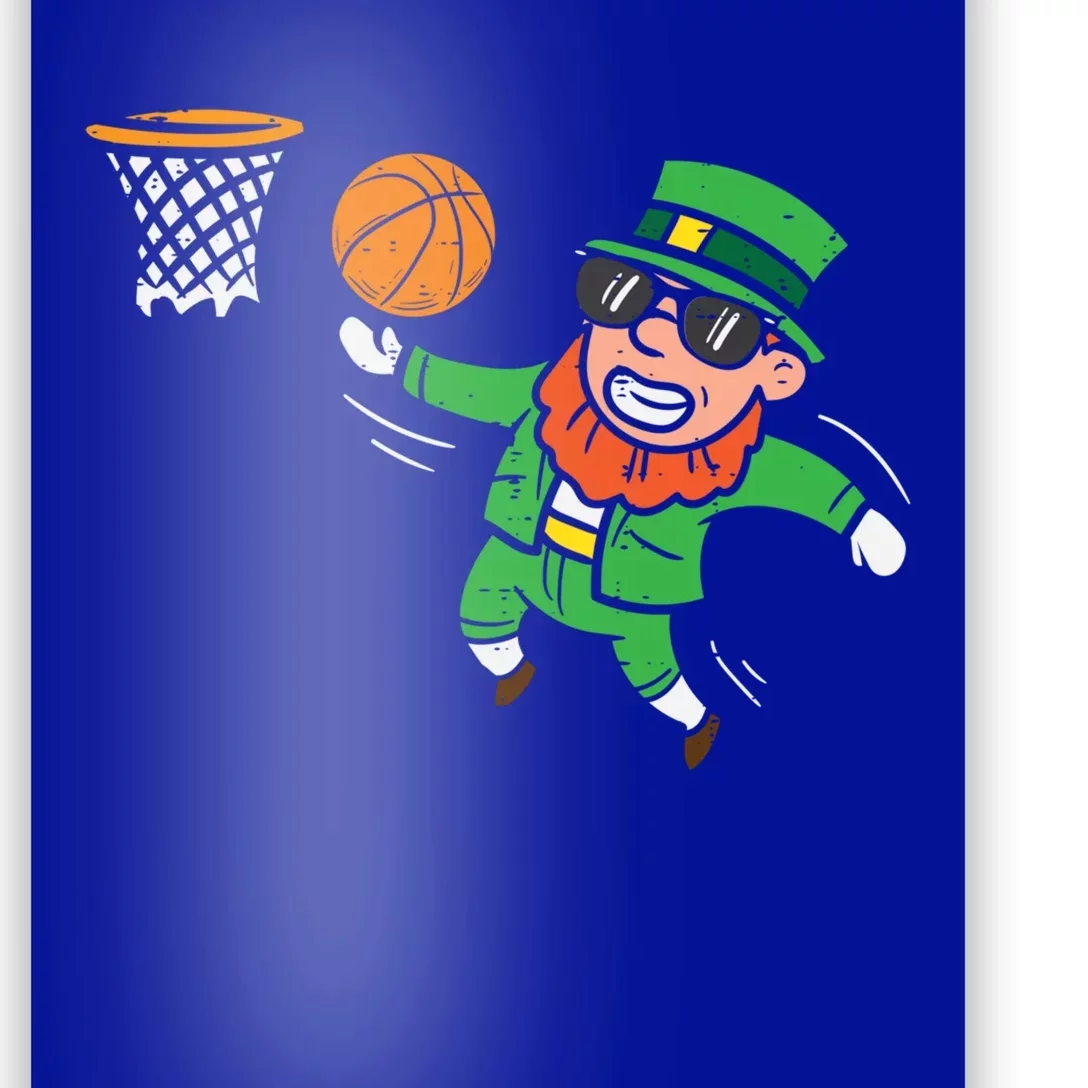 Leprechaun Playing Basketball St Patricks Day Gift Poster