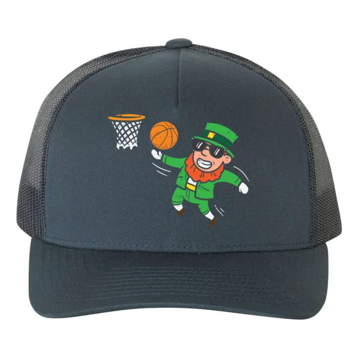 Leprechaun Playing Basketball St Patricks Day Gift Yupoong Adult 5-Panel Trucker Hat