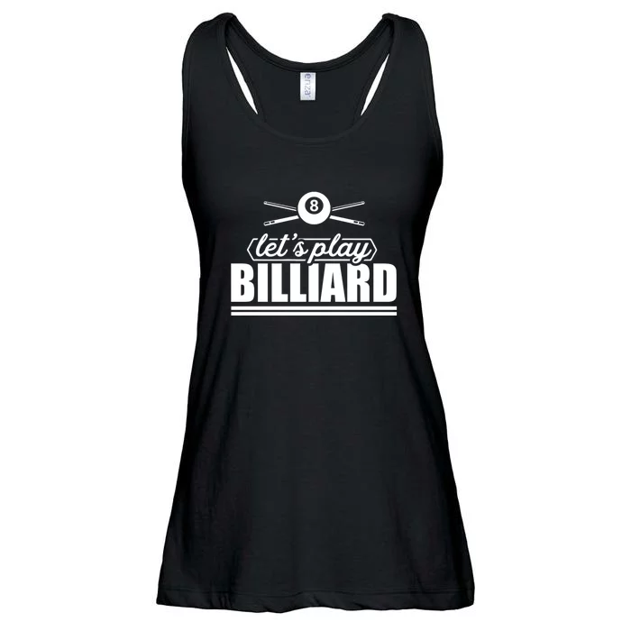 Let's Play Billiard Funny Billiards Sport Gift Father's Day Ladies Essential Flowy Tank