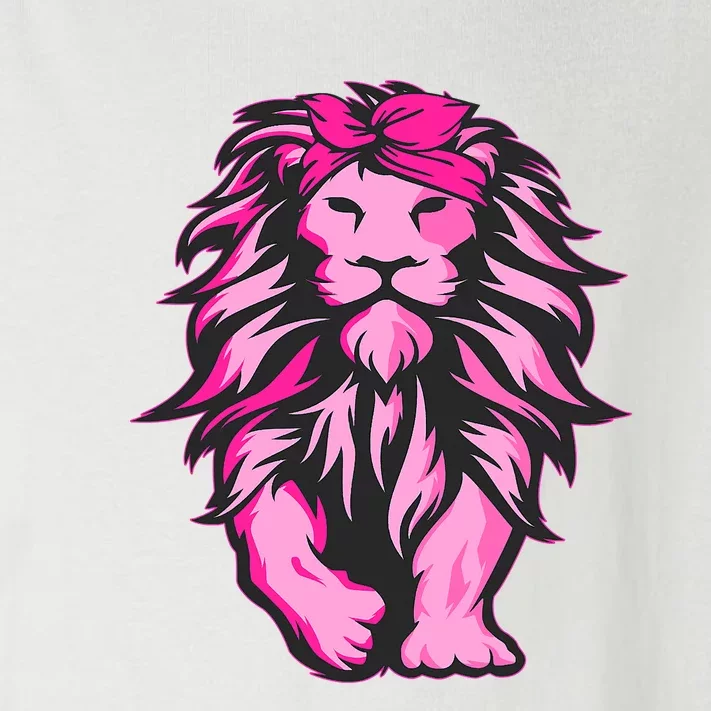 Lion Pink Bandana Breast Cancer Awareness Survivor Warrior Toddler Long Sleeve Shirt