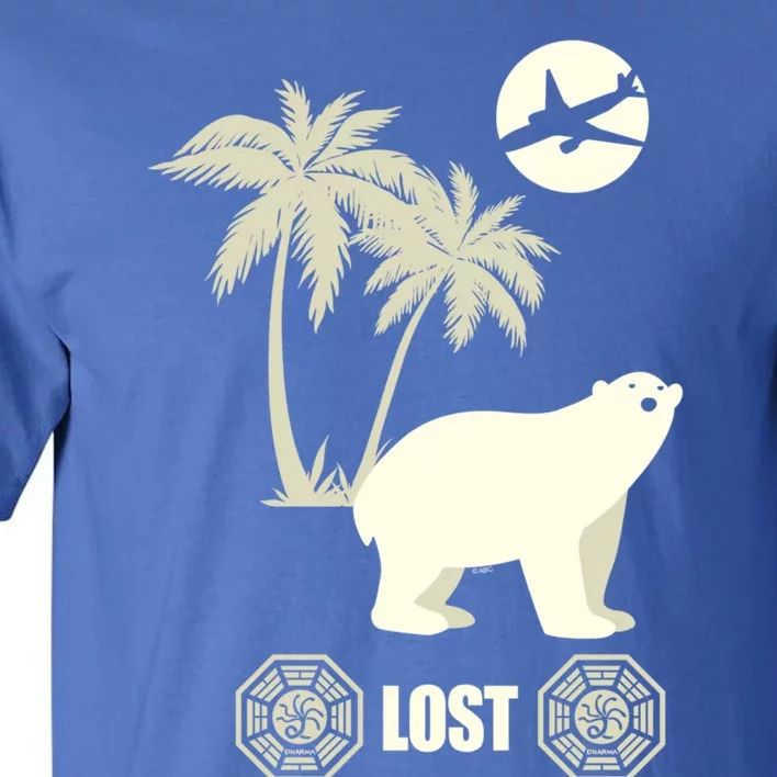 Lost Polar Bear Island And Plane Gift Tall T-Shirt