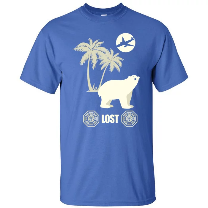 Lost Polar Bear Island And Plane Gift Tall T-Shirt