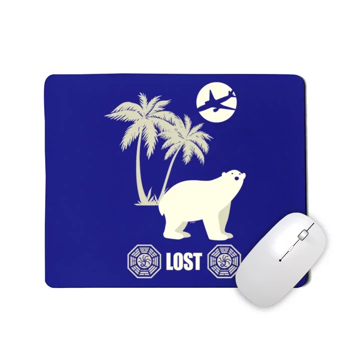 Lost Polar Bear Island And Plane Gift Mousepad