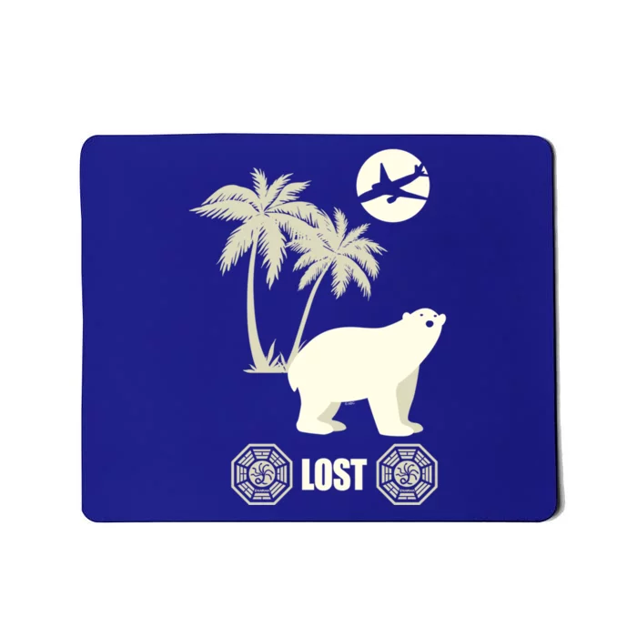 Lost Polar Bear Island And Plane Gift Mousepad