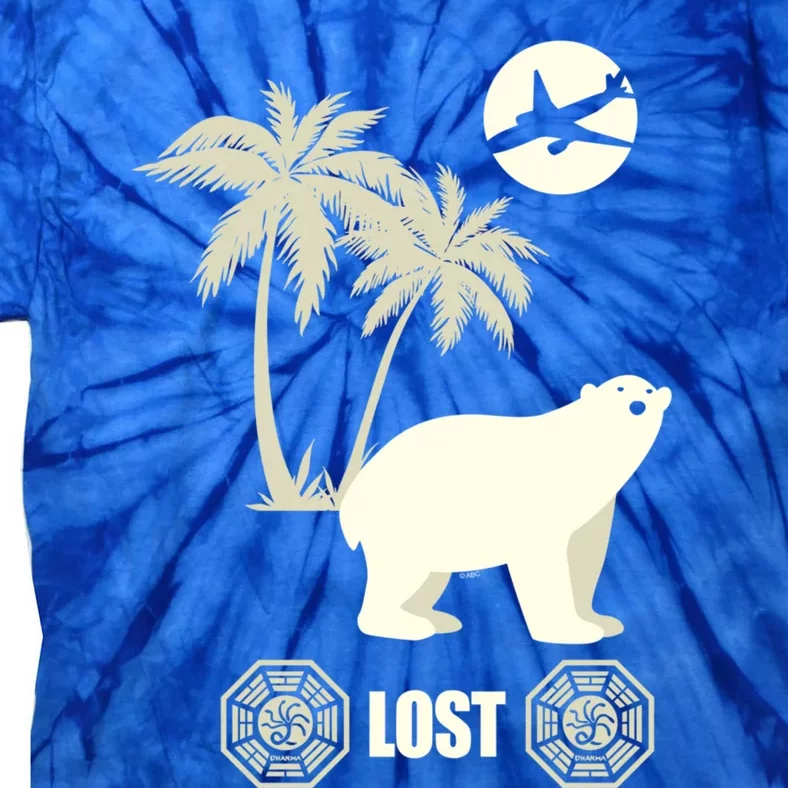 Lost Polar Bear Island And Plane Gift Tie-Dye T-Shirt