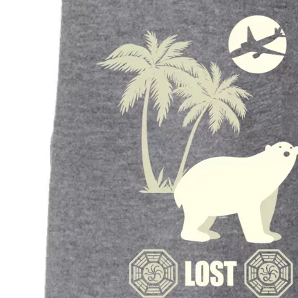 Lost Polar Bear Island And Plane Gift Doggie 3-End Fleece Hoodie