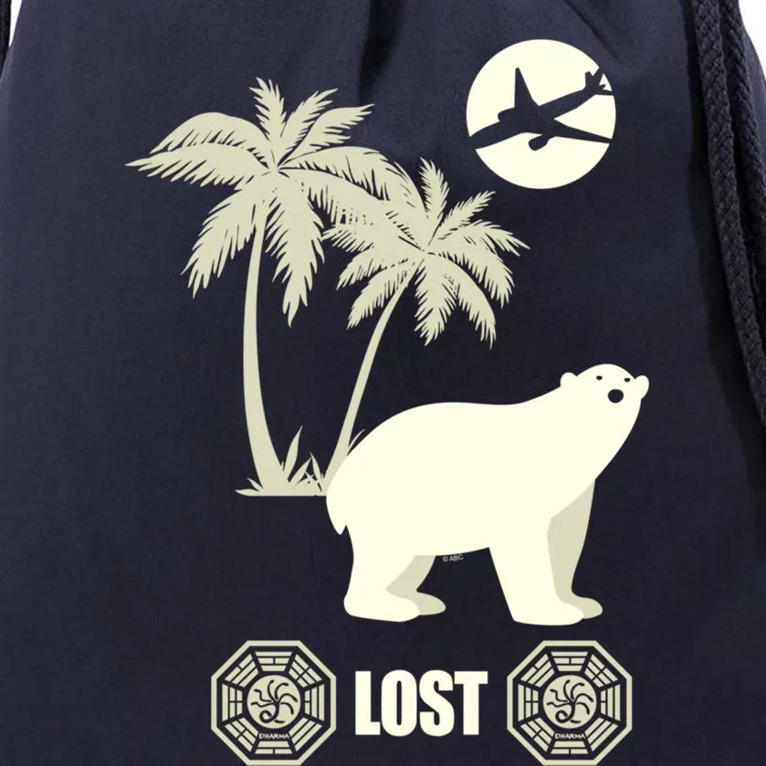 Lost Polar Bear Island And Plane Gift Drawstring Bag