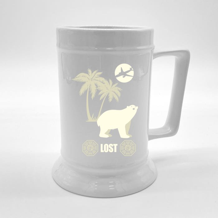 Lost Polar Bear Island And Plane Gift Front & Back Beer Stein