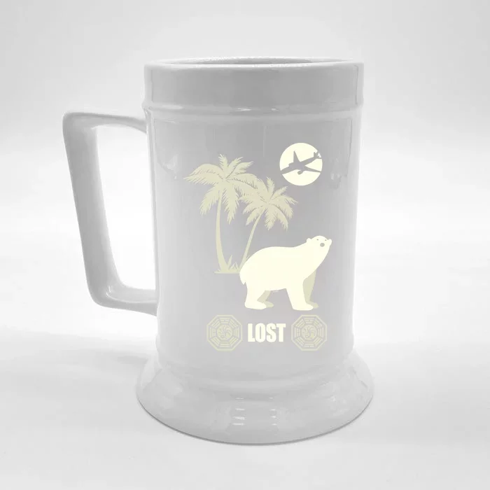 Lost Polar Bear Island And Plane Gift Front & Back Beer Stein