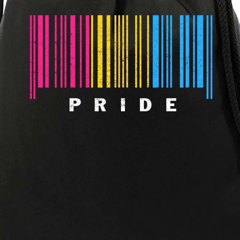 LGBT PANSEXUAL BARCODE PANSEXUAL Flag Pride Month LGBTQ Ally Drawstring Bag