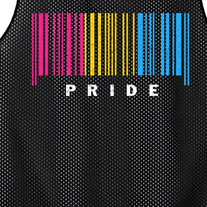 LGBT PANSEXUAL BARCODE PANSEXUAL Flag Pride Month LGBTQ Ally Mesh Reversible Basketball Jersey Tank