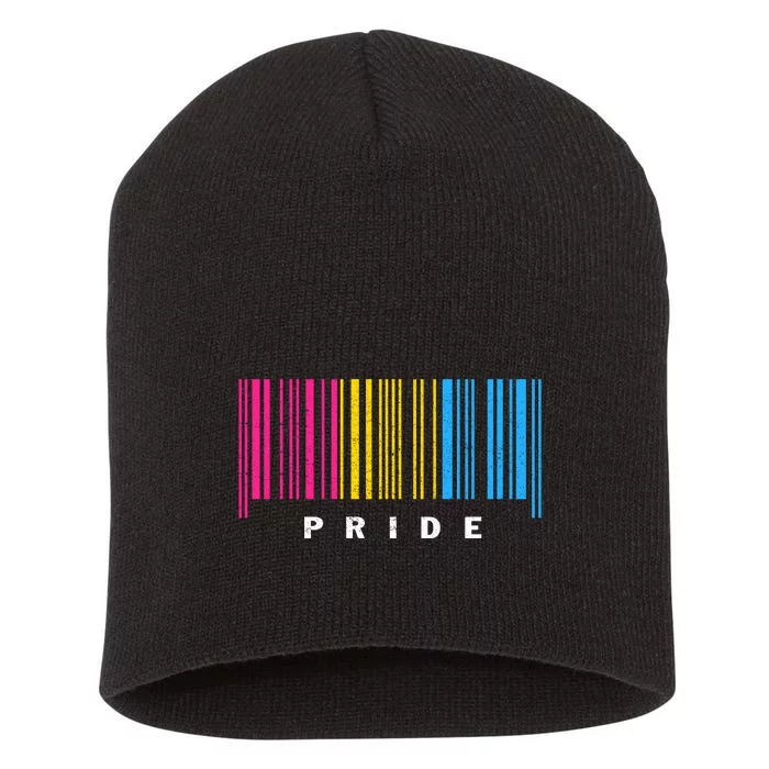 LGBT PANSEXUAL BARCODE PANSEXUAL Flag Pride Month LGBTQ Ally Short Acrylic Beanie