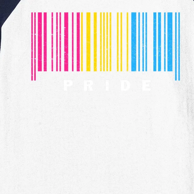 LGBT PANSEXUAL BARCODE PANSEXUAL Flag Pride Month LGBTQ Ally Baseball Sleeve Shirt