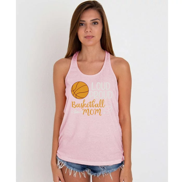 Loud Proud Basketball Mom Mommy Mother Tee Funny Gift Women's Knotted Racerback Tank