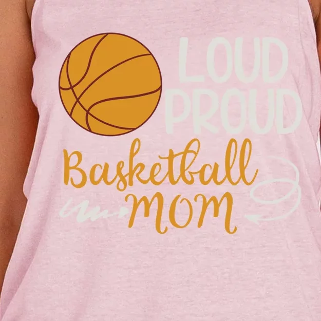 Loud Proud Basketball Mom Mommy Mother Tee Funny Gift Women's Knotted Racerback Tank