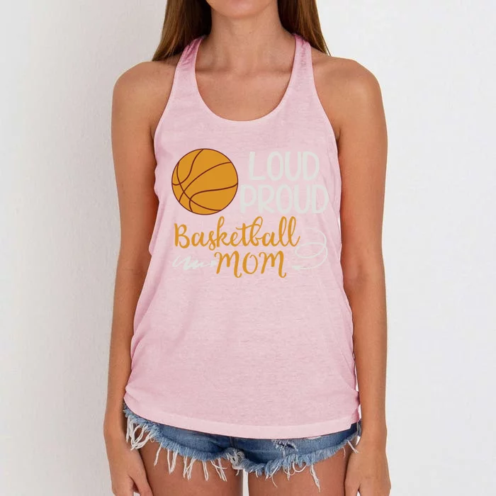 Loud Proud Basketball Mom Mommy Mother Tee Funny Gift Women's Knotted Racerback Tank