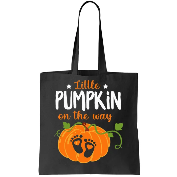 Lil Pumpkin Baby On The Way Pregnancy Announcement Halloween Tote Bag