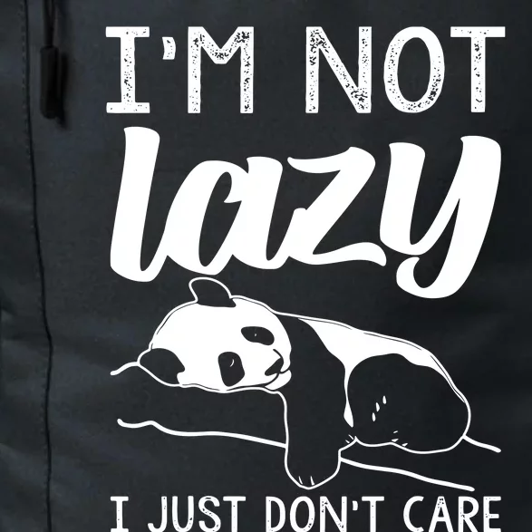 Lazy Panda Bear For Women I'm Not Lazy, I Just Don't Care Daily Commute Backpack