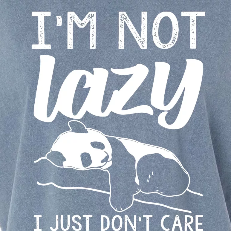 Lazy Panda Bear For Women I'm Not Lazy, I Just Don't Care Garment-Dyed Women's Muscle Tee