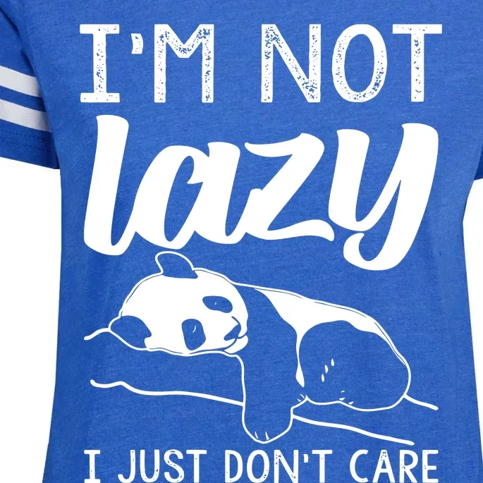 Lazy Panda Bear For Women I'm Not Lazy, I Just Don't Care Enza Ladies Jersey Football T-Shirt