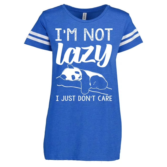 Lazy Panda Bear For Women I'm Not Lazy, I Just Don't Care Enza Ladies Jersey Football T-Shirt