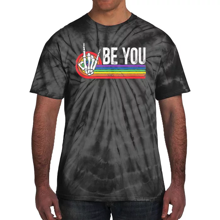 Lgbt Pride Be You Skeleton Hand Gay Lesbian Tie-Dye T-Shirt