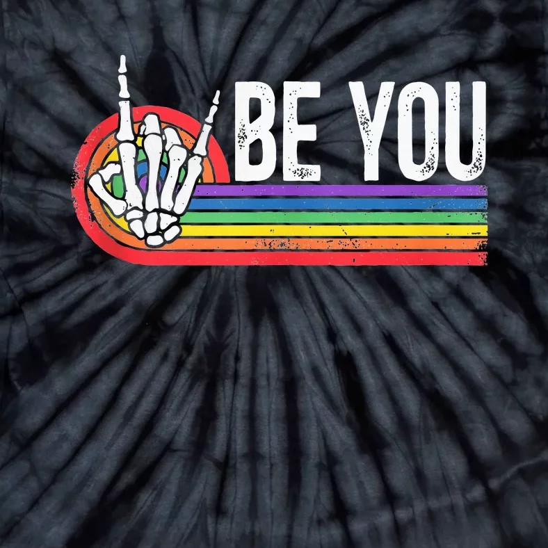 Lgbt Pride Be You Skeleton Hand Gay Lesbian Tie-Dye T-Shirt