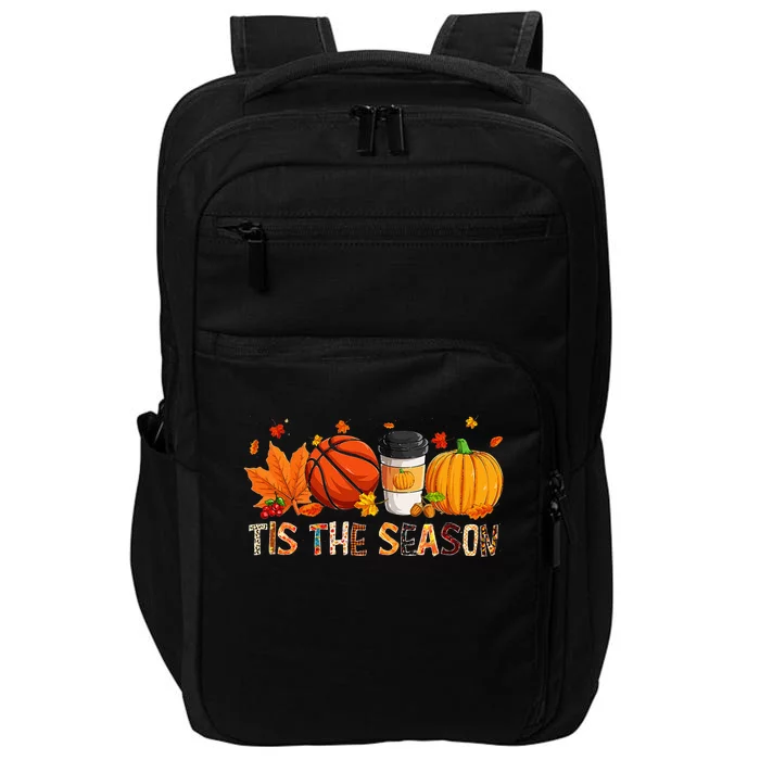 Leopard Pumpkin Basketball Halloween Fall Leaf Decor Impact Tech Backpack