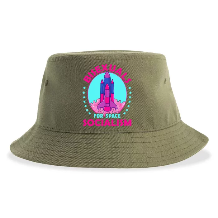 LGBTQ Pride Bisexuals For Space Socialism Sustainable Bucket Hat